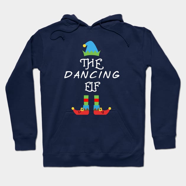 The Dancing Elf Matching Family Group Christmas Party Hoodie by CareTees